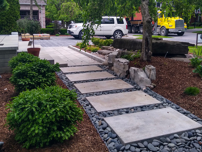 Modern Driveway and Front Entrance Installation